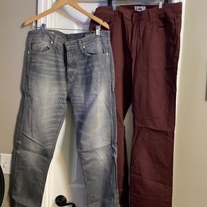 PKG DEAL…Men’s Jack and Jones/Paige Jeans 36 x 34
